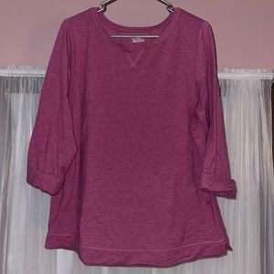 Fleece Sweater with 3/4 inch Sleeves